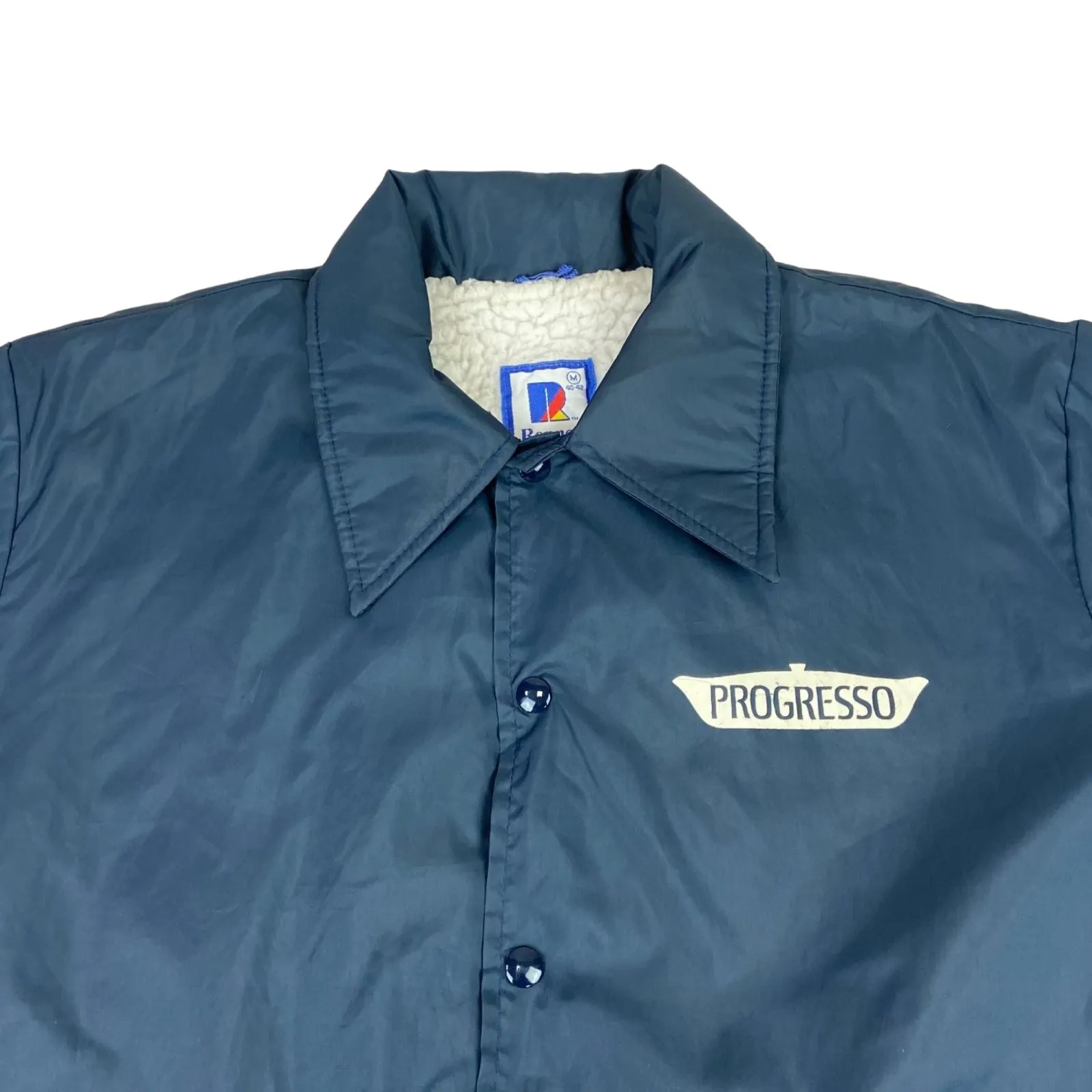 VTG USA PROGRESSO RENNOC SHERPA LINED NYLON WINDBREAKER WORKWEAR SPORTS 42” L