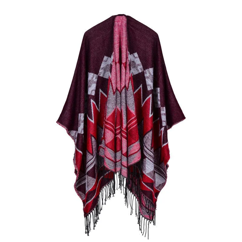 Women's Fashion Retro Poncho Scarf -  6 Colors