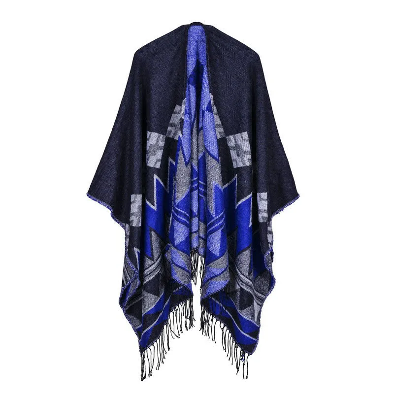 Women's Fashion Retro Poncho Scarf -  6 Colors