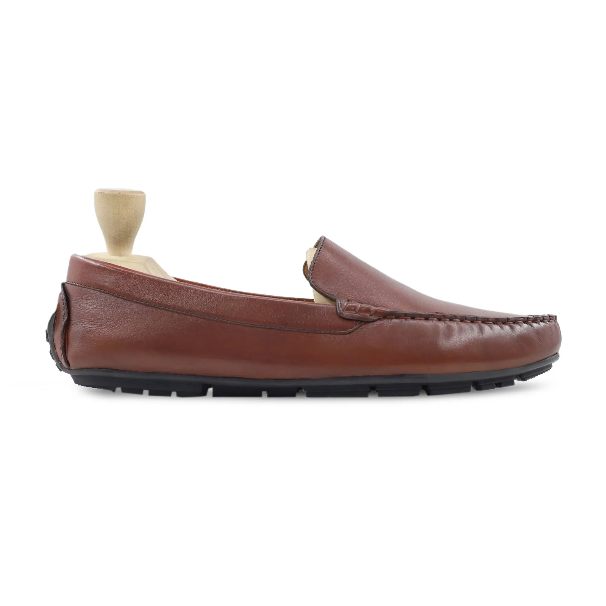 Yemva - Men's Brown Calf Leather Driver Shoe